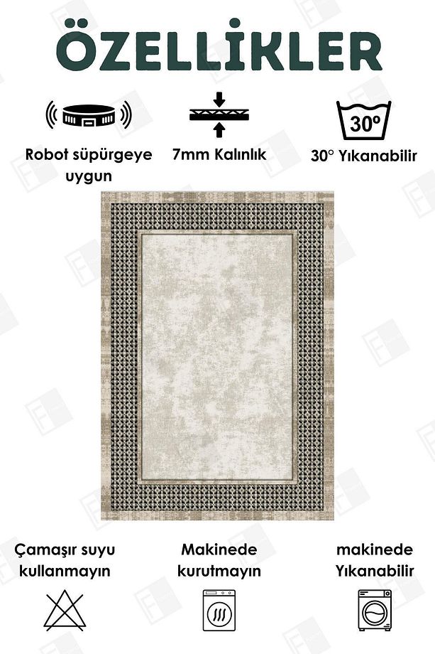 Dijital Kaymaz Taban Yıkanabilir Modern Salon Halısı Mutfak Halısı Koridor Halısı halı yolluk (15) - 3