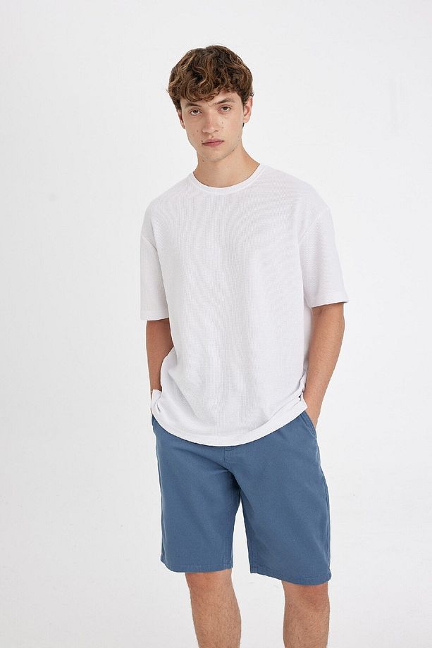 Regular Fit Düz Paça Gabardin Bermuda Şort C5397ax24sm - 3