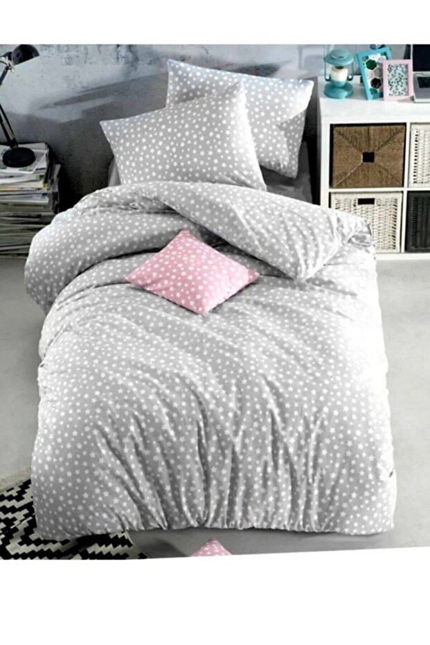 Single Starry Gray Duvet Cover Set, Single Set Duvet Cover + Pillow Case 160*215