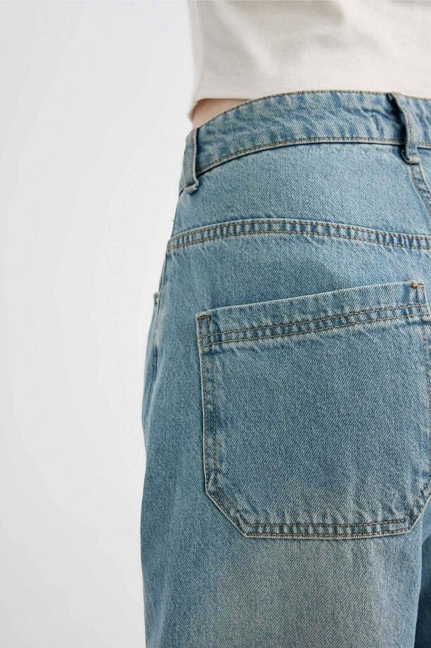 Baggy Fit Yüksek Bel Uzun Jean Yıkamalı Pantolon C7350ax24sp - 5