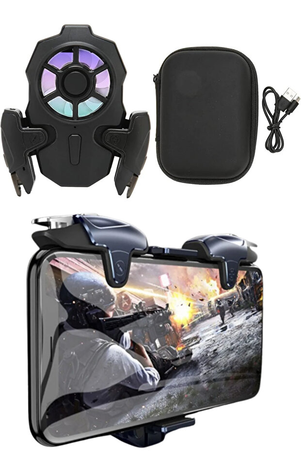 Cooler Macroped Trigger with Finger Glove Pubg 3 Mode Series Shot Trigger with Carrying Case - 5