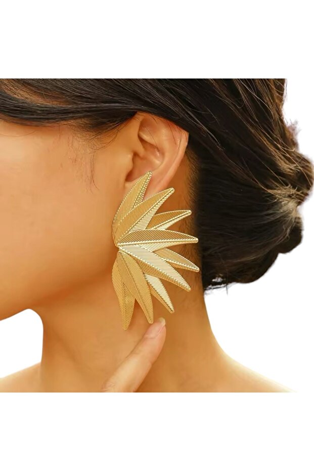 Leaf Gold Küpe İthal