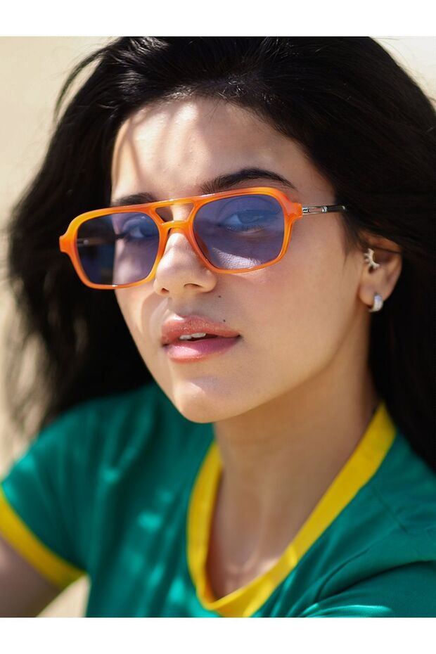نظارات آيس كيوب برتقالية - 5