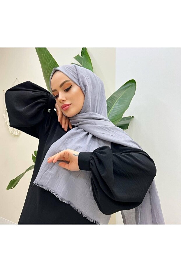 وشاح من الخيزران شال رمادي غامق