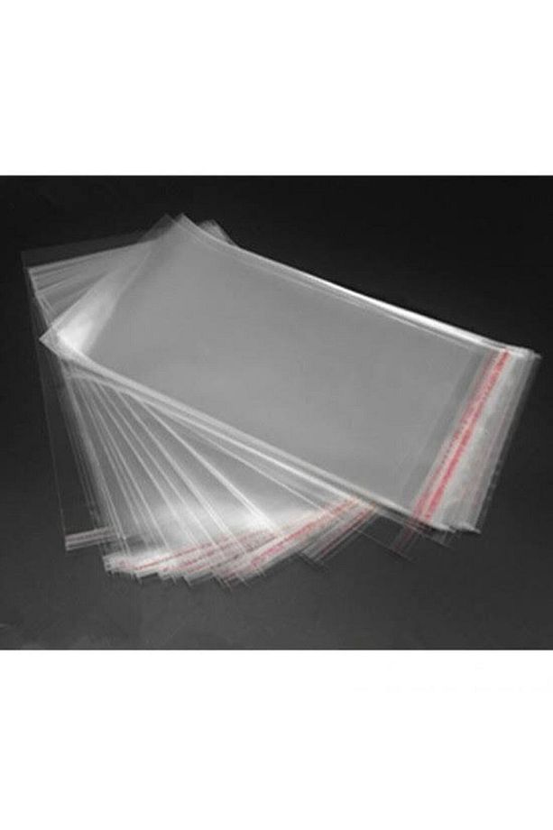 Bantlı Jelatin Poşet Parlak Şeffaf Jelatin 10 X 20cm(POŞETİN AÇIK HALİDİR) 100 Adet - 4