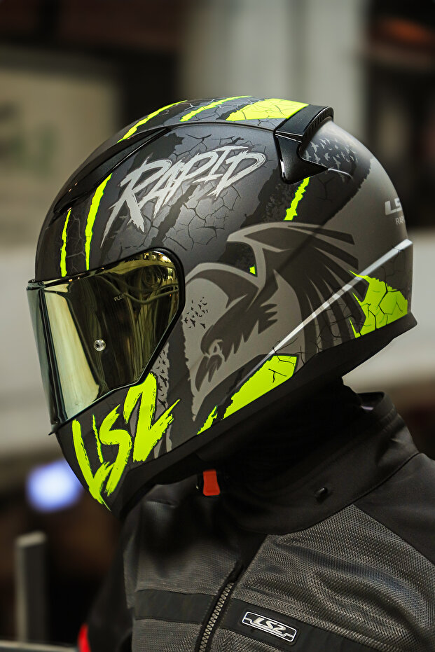 Rapıd 2 Raven Mat Siyah-gri-neon Sarı Kask - 2