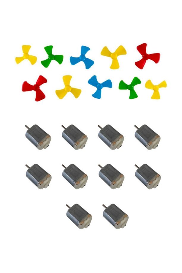 10 Adet Deney Motoru ( Dc Motor ) + 10 Adet Deney Motoru Pervanesi - 2