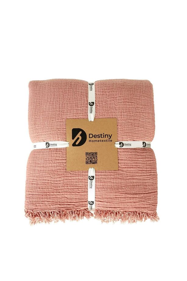 Kiremit Renkli 4 Katlı Multi Muslin %100 Pamuk Tek Kişillik Yatak Örtüsü 160x240 Cm - 8