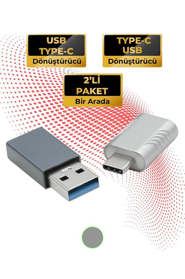 Type-c to Usb-A 3.0 Ve Usb 3.2 To Type-c Dönüştürücü 2'si 1 Arada - 1