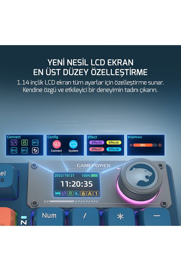 Gasket Elite Rgb Wireless/bluetooth/kablolu Mekanik Red Switch Gasket Gaming Klavye - 4