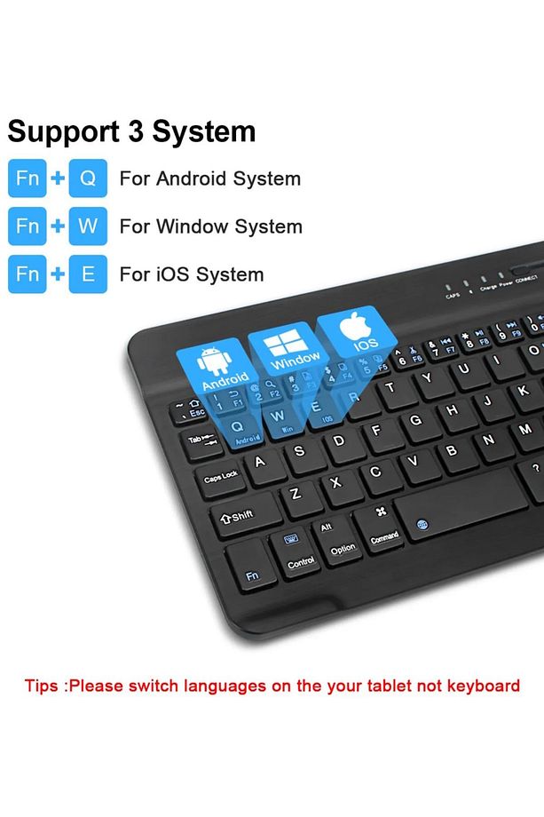Bluetooth Klavye Mouse Set Ipad- Laptop-telefoon Uyumlu Silim Klavye Mous Set Tüm Cihazlara Uyumlu - 4