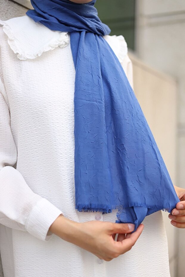 Bambu Kraş Şal Indigo - 2