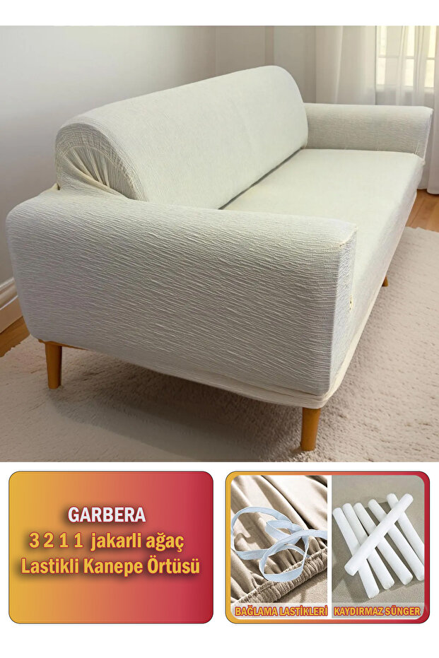 Jakarli Tree Bark 3 2 1 1 Elastic Sofa Cover | Elastic Seat Cover | Seat Cover Set