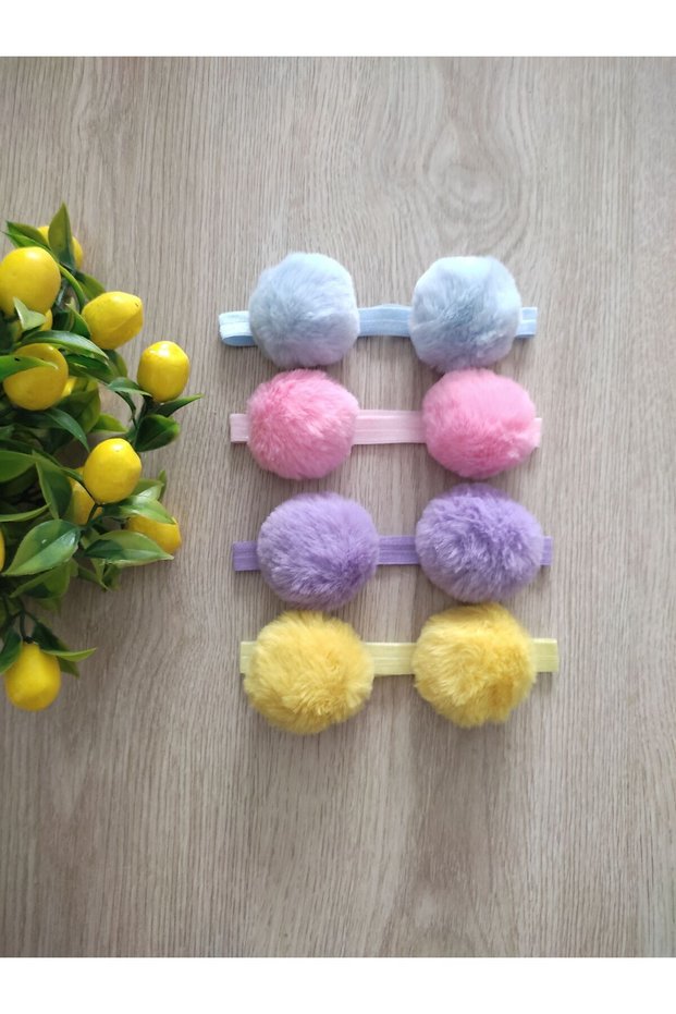 Pompom bandana set baby girl bandana