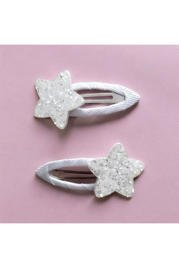 Baby girl star hair clip white