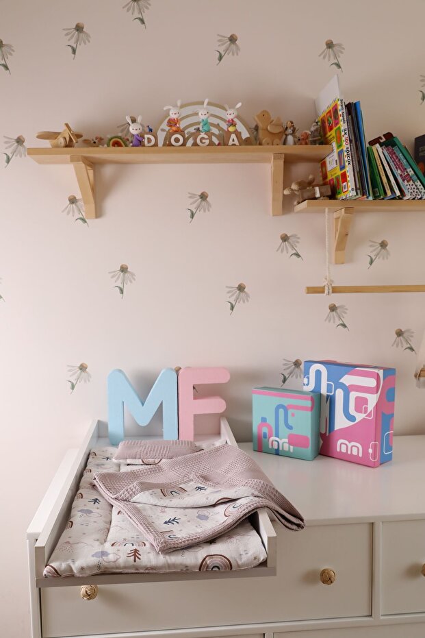 Lilac Rainbow Diaper Cushion (Sleepiness) 40X70 - Pique Blanket 80X80 and Organizer