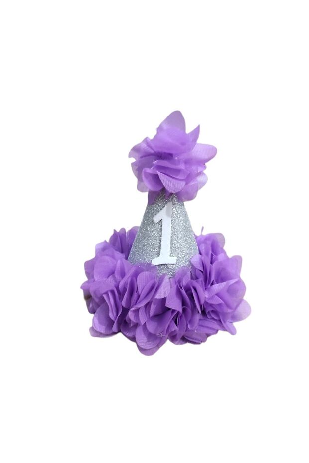 Silver Lilac Crown Funnel for 1 Year Birthday