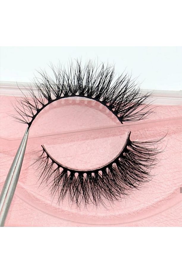 Gerçek Vizon El Yapımı Takma Kirpik (FLORA) Ve Powerliner Şeffaf Kalem Yapıştırıcı. - 1