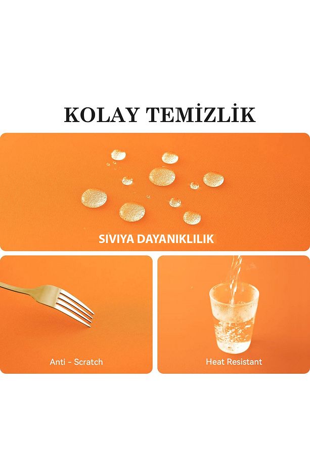 Sıvı Geçirmez Dertsiz Oval Masa Örtüsü - 1