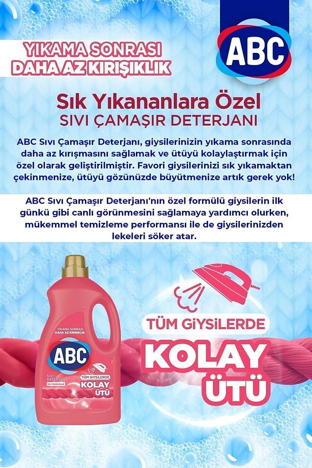 Sıvı Deterjan Kolay Ütü Özel Seri 4 Lt 4 Lü Set - 3