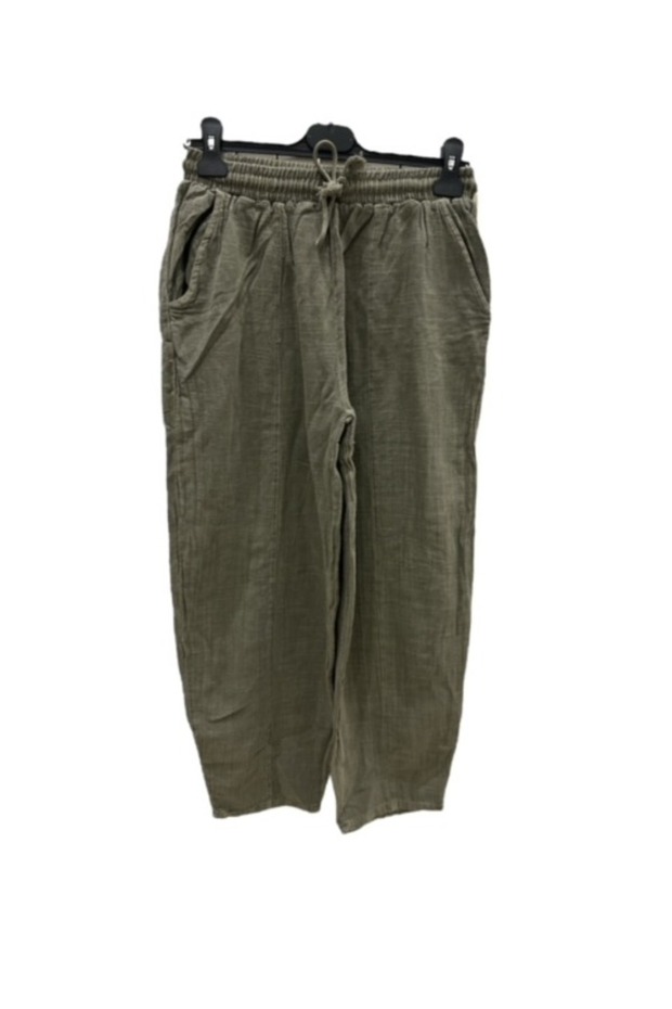 Comfortable Cotton Trousers - Elastic Waist