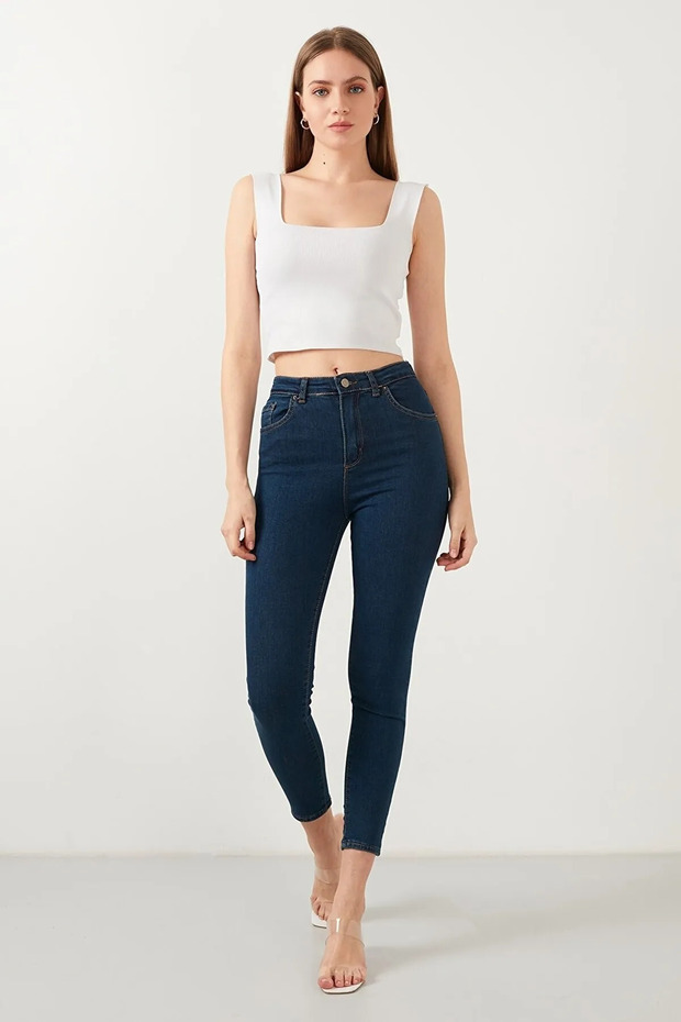 Latte-2 Women's Super Skinny Fit Stretchy Lycra High Waist Denim Jean Jeans