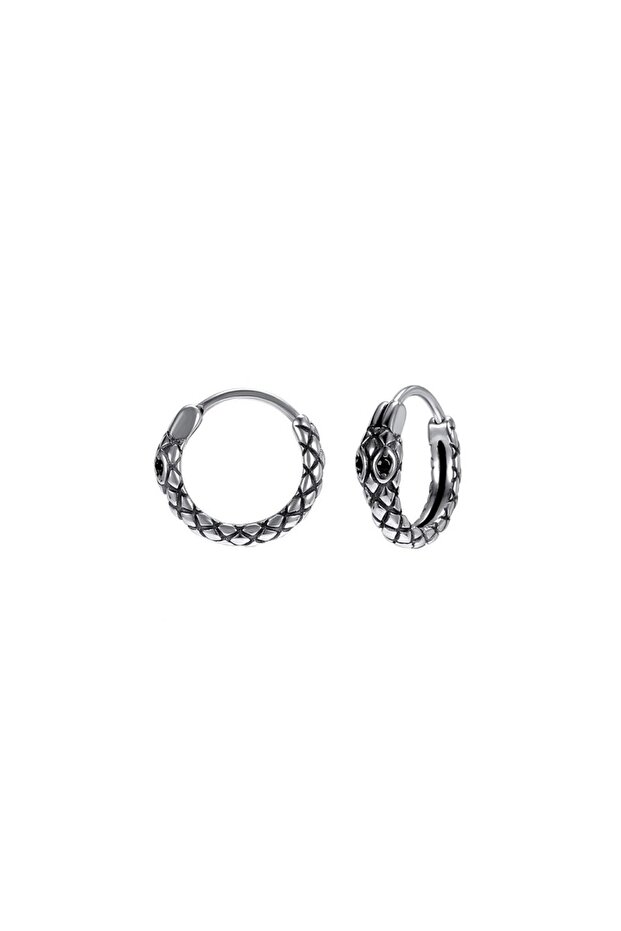 Gray Snake Pattern - Stainless 316L Steel Earrings
