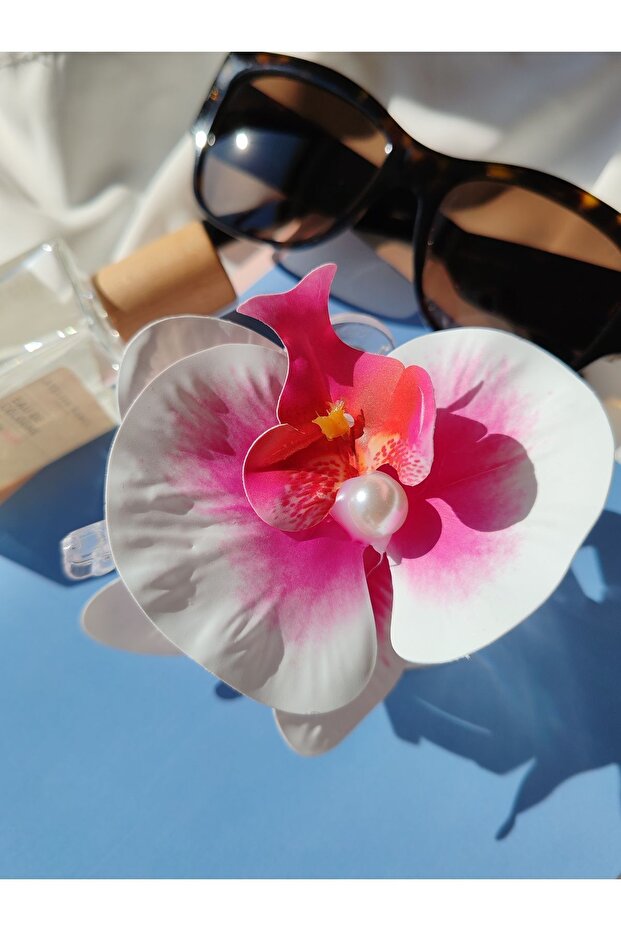 Aloha Orchid Flower Patterned - Elegant Summer Peg Buckle