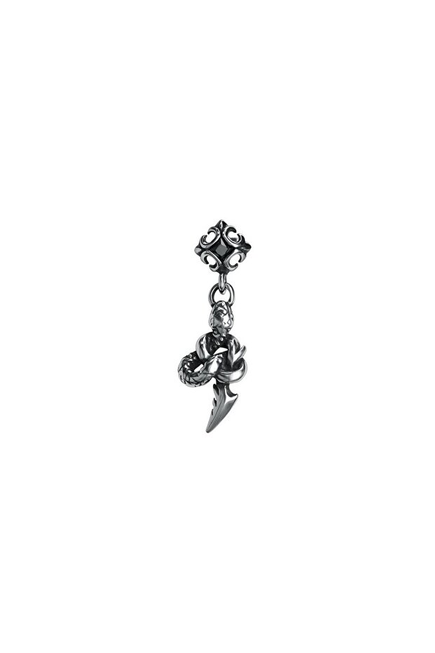 Gothic Zircon Stone Snake Accessory Stainless 316L Earrings