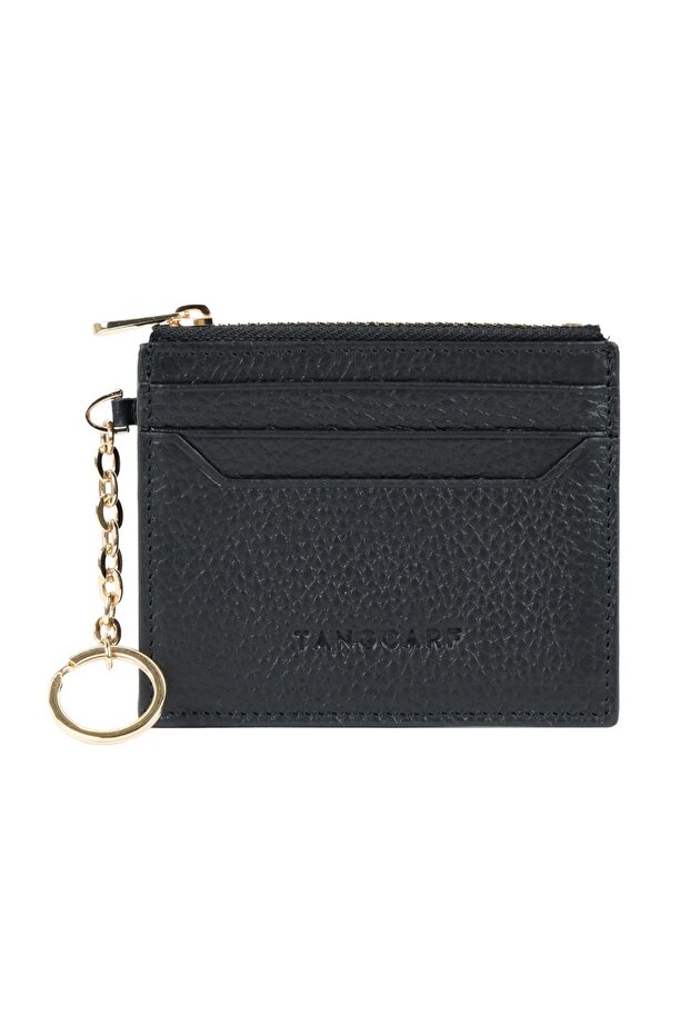 Genuine Leather Women's Card Holder | Pia Key 1423 Black