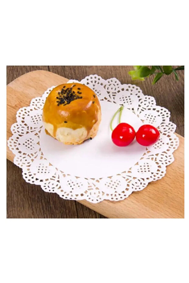 100 Pieces 22 Cm Lace Cake Coasters - for Muffin Cake Cookie Presentations