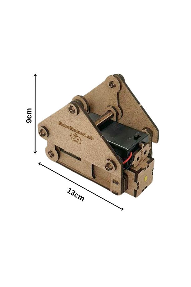 - RoboMakerLab - Şak Şak Robot Eğitici Kendin Yap Hareketli Demonte Ahşap MDF STEM Bilim Seti - 3