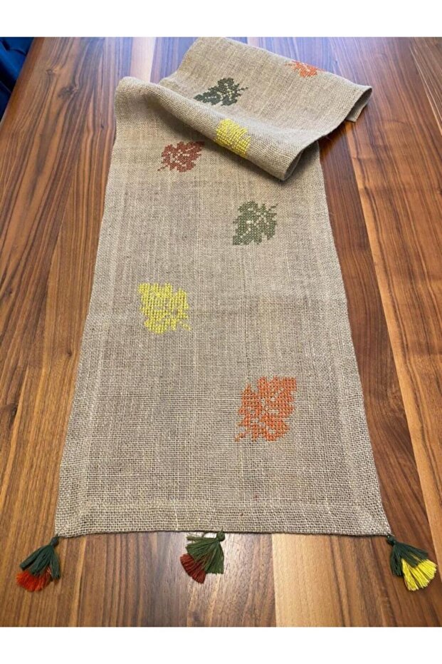 - Hand Embroidered Decorative Runner - Autumn