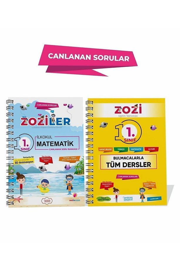 Zozi 1.sınıf Canlanan Matematik Soru Bankası Ve Tüm Dersler Bulmaca Kitabı - Canlı Sorularla Dolu! - 1