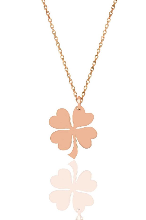 Gümüş Yonca Modeli Kolye Sgtl9708rose - 1