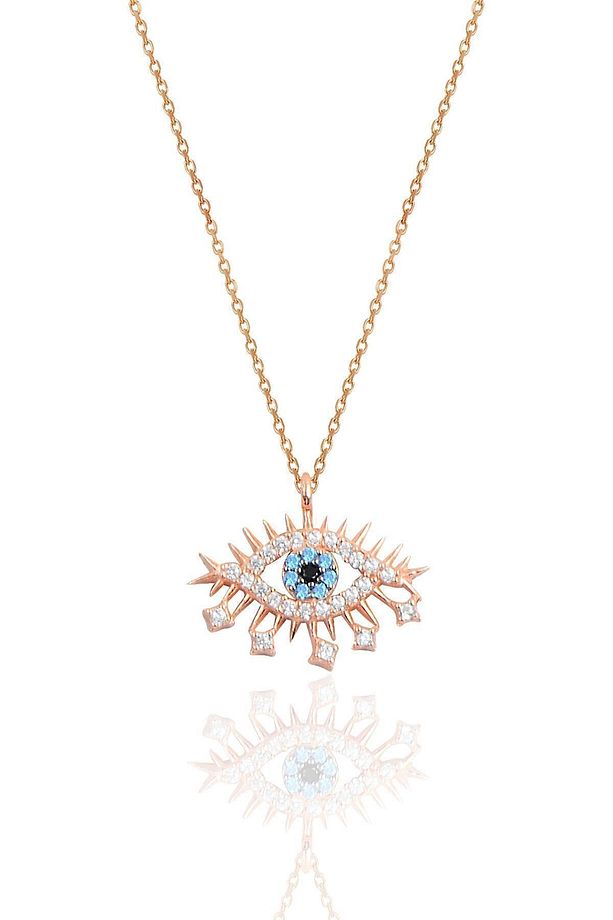 Gümüş Rodyumlu Zirkon Taşlı Lareyn Kolye Küpe Ve Yüzük Gümüş Set Sgtl10596rose - 2