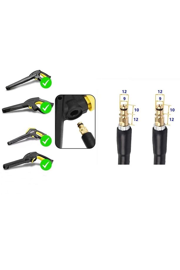 Karcher K2 K3 K4 K5 K6 K7 uyumlu yüksek basınçlı yıkama hortumu 6 Metre uzunluk - 5