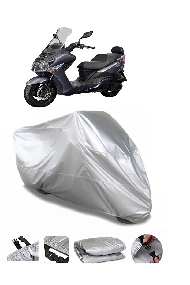 علامة تجارية للدراجة النارية Sym Joyride S 200i ABS رمادية مقاومة للماء