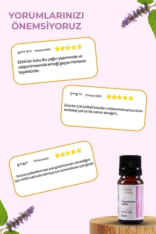 Onka Farma %100 Saf Paçuli Uçucu Yağı - 10 ml - 7
