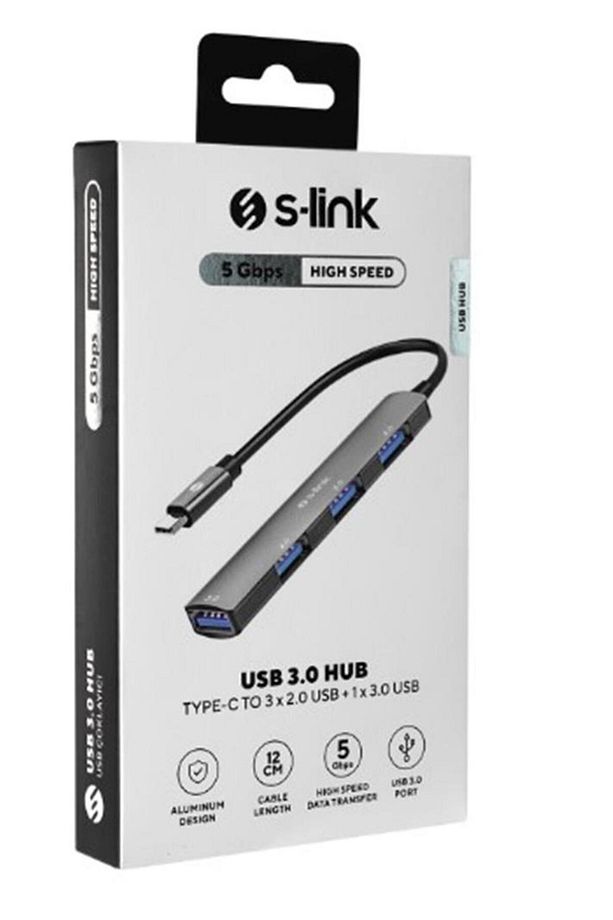 SW-U324 3-USB2.0, 1-USB3.0 Type-C Metal USB Hub - 1