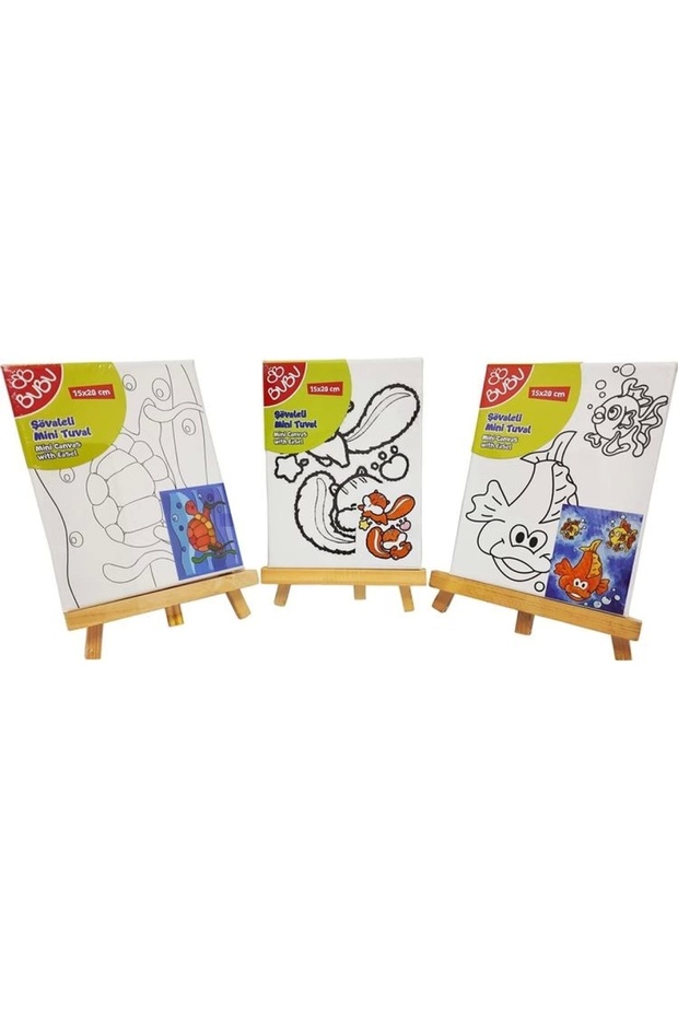 Bu-bu Şövaleli Mini Tuval 15x20cm - -tu0019 -tekli - 4