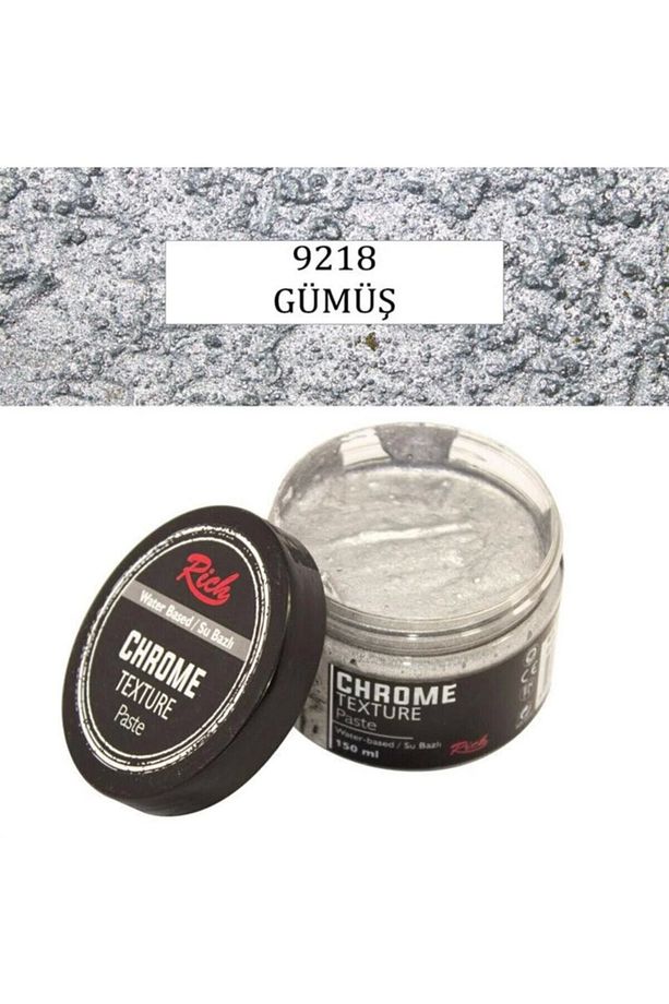 Su Bazlı Chrome Texture Paste 150ml 9218 Gümüş - 1