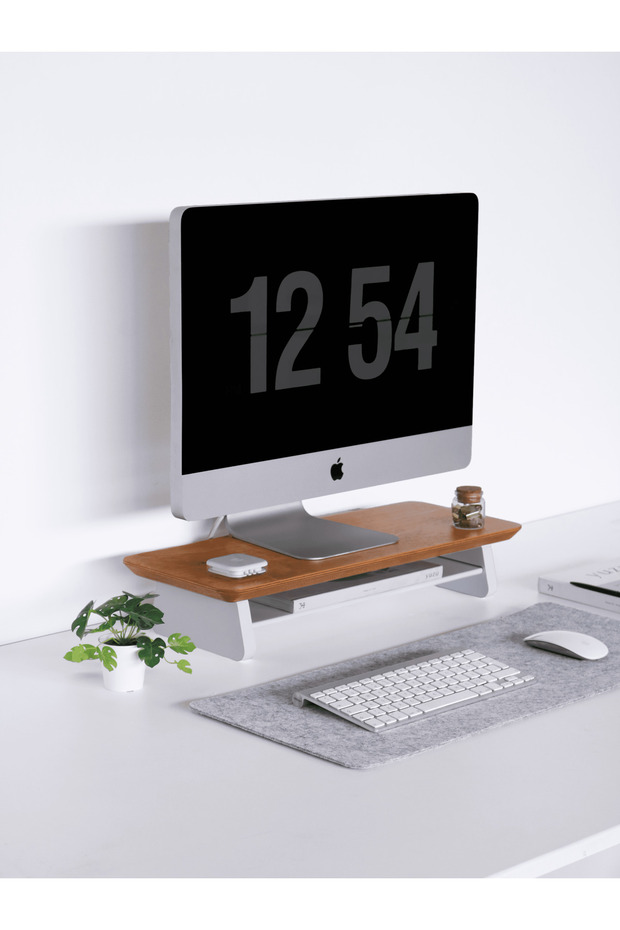 Küçük Monitör Standı (Meşe) - 1