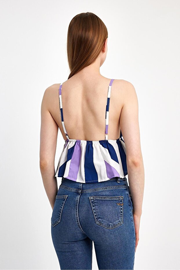 Striped Crop with Adjustable Strap - 3