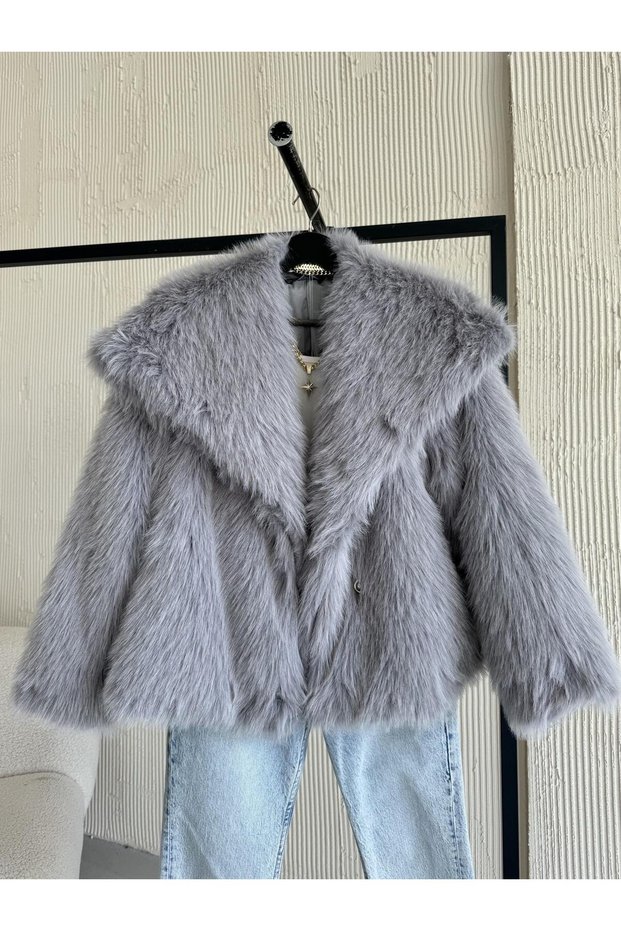 Hero Gray Fur Coat