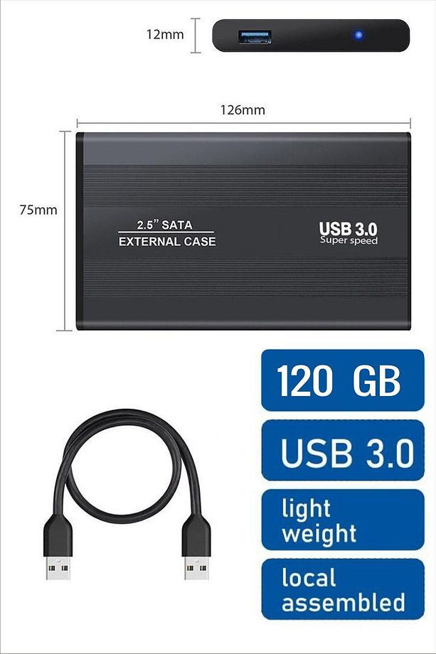 120 GB 2.5"  USB 3.0 Taşınabilir Disk - 3