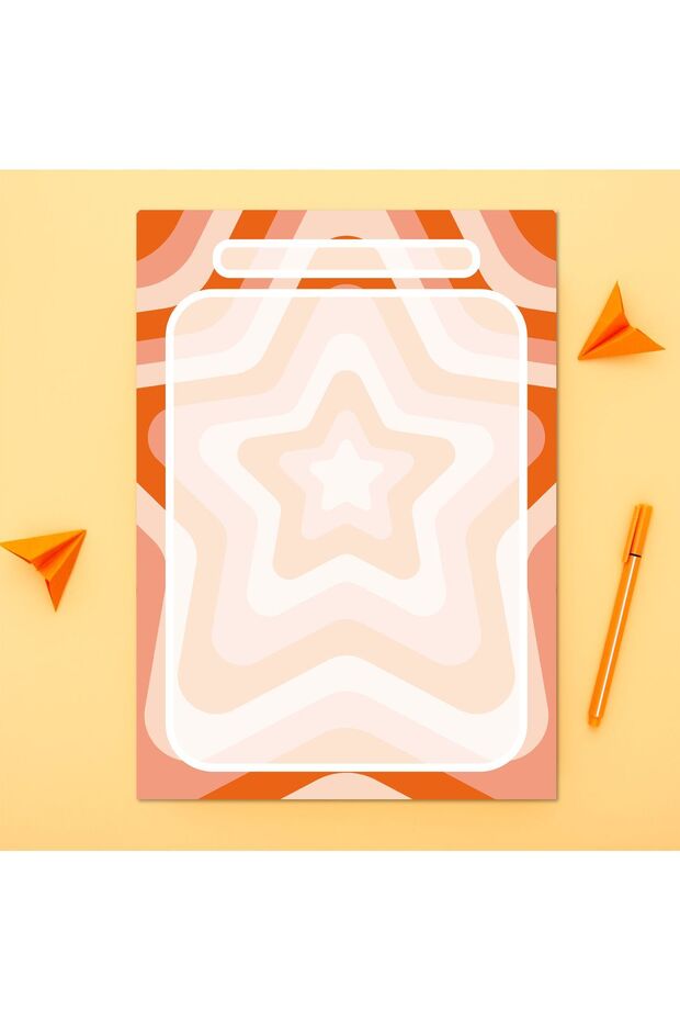 Red Star Pattern Notepad/A5 Memopad/Planner/To Do List/Notebook - 2
