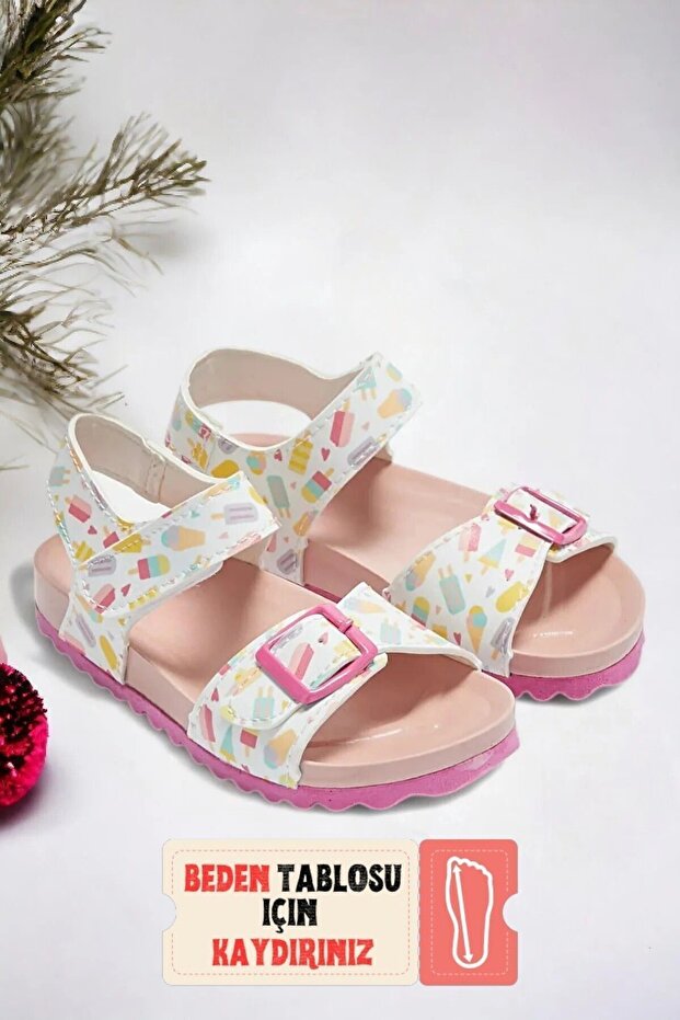 Children's Ice Cream Patterned Colorful Sandals