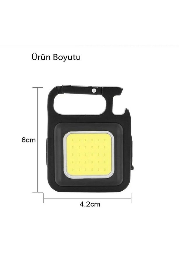 Mini LED anahtarlık el feneri USB şarj edilebilir lamba taşınabilir cep feneri açık kamp için ışık - 3