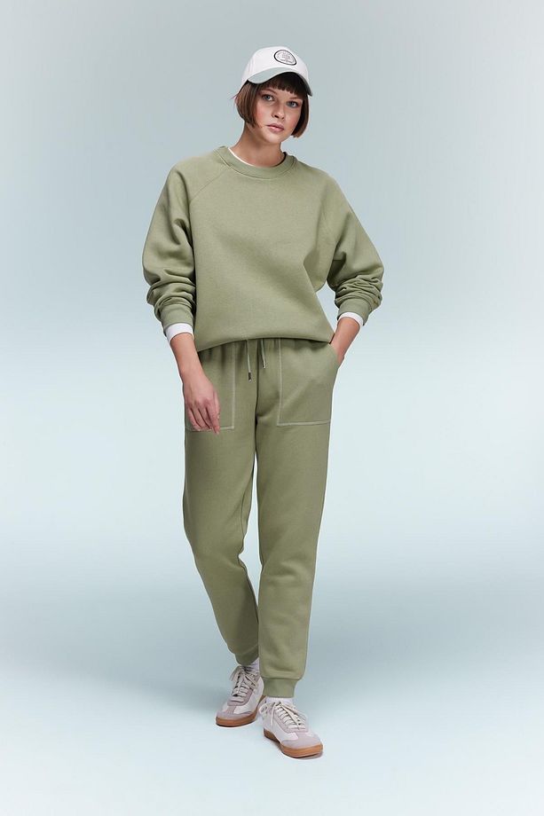 Regular Fit Jogger Eşofman Altı Basic Düz Beli Lastikli Bağcıklı Cepli V2699az23wn - 3